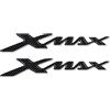 labelbike - 2 Adesivi 3D Moto Scooter Scritta XMAX in Resina Compatibile con Yamaha XMAX - Colore Carbonio