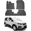 OMAC Tappetini in Gomma Compatibili con Peugeot Rifter 2018-2025 Tappetini Auto TPE Nero 4X