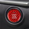 M.JVisun Fibra di Carbonio Auto Accensione Avviamento Interruttore Adesivi Motore Start Stop Pulsante Cover per Mazda 3 Axela CX-30 EV - Rosso
