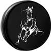 Generic Cavallo in Corsa Coperchio Ruota di Scorta Protezione Solare Copertura della Gomma Antipolvere Copriruota per Auto Universale per RV Veicoli Camion Rimorchio 14inch