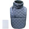 Folpus Scaldacollo da motociclista, scalda spalle, petto, antivento, invernale, per ciclismo, per uomo, Grigio Intenso