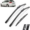 Autopixl Set spazzole tergicristallo anteriori e posteriori compatibili con Audi A3 8P 2005-2012 Spazzole antipioggia for parabrezza 24+19+13