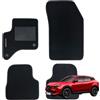 W-Parts SERIE 4 TAPPETI - TAPPETINI IN MOQUETTE NERI PER ALFA ROMEO JUNIOR IBRIDA 24->