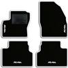 QUEMAR Tappetini Auto compatibili con Ford Kuga I 2008-2012 / Kit Tappeti in Moquette e Gomma su Misura (Set 2 Anteriori + 2 Posteriori) / Ricami e Colori Personalizzati (4 Ricami, Bordo Bianco)