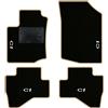 QUEMAR Tappetini Auto per Citroen C1 2005-2013, Bordo Beige, 4 Ricami | Kit Tappeti Moquette e Gomma su Misura / Set 2 Anteriori + 2 Posteriori / Ricami e Colori Personalizzati / Antiscivolo
