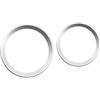 ontto Adesivo per auto anteriore e posteriore, adatto per BMW Serie 1, 2, 3, 4, 5, 6, 7, X1, X3, X5, X7, M3, M4, M5, logo decorativo, cofano, bagagliaio, anello decorativo argento