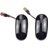 Hacreyatu 2 Pz Indicatore di direzione a LED per Alfa Romeo Mito 955 147 GT 937 per Fiat Bravo 2 (Nero)