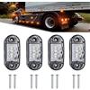 Ready 4 luci di posizione laterali a LED, impermeabili, per rimorchi, furgoni, roulotte, camion, barche, 12 V-24 V, colore bianco