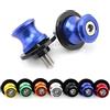 RockMute Bobine forcellone cursori per Suzuki SV650 GSR 400/600/750 GSX650F GSX1250FA GSF 1200/1250 Bandit moto posteriore bobine vite bullone 8mm (blu)