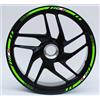 DualColorStampe Confezione Adesivi Set Completo di Cerchi Strisce per Moto per 2 Ruote da 17'' pollici strips Design Sportivo COD.D0062 (Verde Fluorescente)