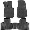 J&J AUTOMOTIVE Tappetini Auto in Gomma su Misura per Mercedes GLC X253 2015-2022, Set da 4 Pezzi, Bordo Alto 4 cm, Antiscivolo, Inodore, Colore Nero