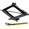 Verda Cric a forbice 2T, 98-440 mm, kit con cricchetto, colonna in acciaio, sollevatore auto, piastra in acciaio ingrandita, cric portatile per auto MPV SUV (SN4547)