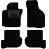 QUEMAR Tappetini Auto compatibili con Seat Leon II 1P 1P1 2005-2012/ Kit Tappeti Moquette e Gomma su Misura (Set 2 Anteriori + 2 Posteriori)/ Ricami e Colori Personalizzati (0 Ricami, Bordo Nero)