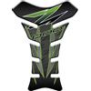 Tankpad PARASERBATOIO ADESIVO RESINATO EFFETTO 3D compatibile con Kawasaki Z800 (Verde-Nero)