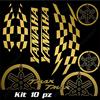 IRIDEA DESIGN SET COMPLETO ADESIVI CARENA ORO FITS COMPATIBILE CON YAMAHA T-MAX 500 01-07
