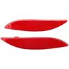 Outbit Riflettore paraurti, Riflettore paraurti posteriore sinistro Lampada riflettore paraurti 265650004R per Renault MEGANE MK3 2008-2013, ABS, Rosso (1 paio)