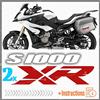 BLACK DOVES GRAPHICS 2pz Adesivi compatibile con Moto S1000XR S 1000 XR PEGATINA AUTOCOLLANT S1000 AUFKLEBER (bianco-rosso)