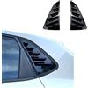 CWMMKL 2 Pezzi Feritoia per finestrino laterale per auto per VW Polo 6R 6C 2011-2017, ABS Finestra Posteriore Triangolo Persiane Trim Parasole Spoiler,Gloss black