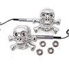 VATIGER Indicatori di direzione a LED a teschio universale Indicatori di direzione lampeggianti Moto Cruiser Bobber Chopper Touring Scooter Offroad Atv (Cromo)