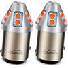 Ruiandsion 2 lampadine LED rosse 1157 6-30V 2357 2057 7528 1034 BAY15D a doppia funzione 6V 12V 24V 3030 10SMD Chipset LED sostitutivi per luci stop, freni, luci di coda per auto e moto, senza