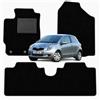 OFFICINE MILANO IL TUO STILE IN AUTO. 4 Tappetini in Moquette per Toyota Yaris dal 2005 al 2011, Fondo Antiscivolo con Battitacco in PVC - Alta Qualità - Made in Italy - OFFICINE MILANO