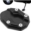 Nubamzy Piastra di supporto per moto, supporto laterale per piede, estensione per cavalletto laterale, supporto antiscivolo per moto, per sport, street touring