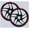 Generico DualColorStampe Adesivi cerchi moto compatibili con BMW R 1200 GS R 1250 GS F 650 GS G 310 GS F 750 GS stickers 17'' - 19'' pollici per bordo ruote Moto 19''17'' striscia D0112 (ROSSO FLUORESCENTE)