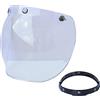Shkalacar Lente per Parabrezza per Casco da Moto con Visiera a Bolle per Casco con Staffa Ribaltabile per caschi Aperti a 3 scatti