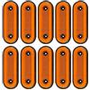 Riloer Set di 10 luci di posizione laterali, adatte per auto da 12 V-24 V, Turcks, camper, rimorchi, barche, rosso/ambra