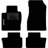 QUEMAR Tappetini Auto compatibili con Nissan Juke II dal 2020 anche Hybrid/Kit Tappeti Moquette e Gomma su Misura (Set 2 Anter.+2 Poster.)/ Ricami e Colori Personalizzati (Bordo Nero, 1 Ricamo)