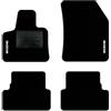 QUEMAR Tappetini Auto compatibili con Peugeot 3008 II anche Hybrid 2016-2023/ Kit Tappeti Moquette e Gomma su Misura (Set 2 Anter.+2 Poster.)/Ricami e Colori Personalizzati (Bordo Nero, 2 Ricami)