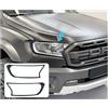 JHCHAN Copertura faro Paralume anteriore per Ford Ranger Accessori | 2015-2022 Raptor XL XLT Tremor Limited Platinum MK2 MK3 Nero (Coperchio faro)