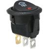 Bieqiair Interruttore A Bilanciere On-off Da 23 Mm Rotondo DC-12V 20A LED Rosso Fendinebbia Simbolo Lampada For Auto Furgone Camion Plastica ABS Accessori For Interruttori Della Luce For Auto