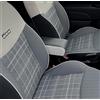 Drive Design Bracciolo PREMIUM compatibile per 500, 500C, 500S RESTYLING (2015-2025) in ecopelle grigio antracite con laterali bianchi REGOLABILE IN LUNGHEZZA bracciolo specifico e compatibile Fiat 500