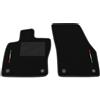 Somer Car Kit Tappetini Auto SOLO ANTERIORI 2pz compatibili con Seat Ateca 2016-2025 | Set 2 tappeti anteriori su misura in moquette, bandiera Italia