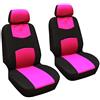 GODGETS Copri-sedili Auto Universale Set Completo/Set Copri-Sedile Universali per Anteriori e Posteriori/Accessori Auto Interno,Rosa Nera,2 * Seater Anteriore