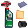 OP Kit tagliando 3 filtri + 5L olio Magnatec 5W-20 per Ford Fiesta VII 1.1 TI-VCT benzina 2017+