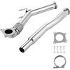 YUCHUJCGSS Punta Scarico Auto PER VW PER GOLF MK5 MK6 PER SCIROCCO 2.0 PER GTI SCARICO INOX 3 DE CAT DECAT DOWNPIPE Coda Marmitta Auto