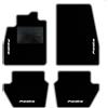 QUEMAR Tappetini Auto compatibili con Ford Fiesta MkVII 7 anche Hibrid dal 2017/Kit Tappeti Moquette e Gomma su Misura (Set 2 Anter.+2 Post.)/Ricami e Colori Personalizzati (4 Ricami, Bordo Perla)
