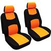 GUOCU Copri-sedili Auto Universale Set Completo/Set Copri-Sedile Universali per Anteriori e Posteriori/Accessori Auto Interno arancia 4 pezzi