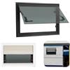 HUOMMGS Finestra per Camper Esterna Push 50 x 35 cm Vetro Temperato Nero Angolo 85°