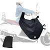 Auto Accessori Lupex LS-1057 Telo Coprigambe Felpato Universale per Scooter e Moto | Regolabile Impermeabile e Antivento (Modello A)