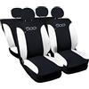 Rebeca Shop COPRISEDILI PER AUTO COMPATIBILI CON 500 MADE IN ITALY SET IN VARI COLORI (Nero/Bianco AP)