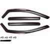 Generico Kit 4 Deflettori Aria Nero Fumé Trasparento Antivento per Finestrini Laterali Anteriori e Posteriori Compatibile con Hyundai Tucson 2015-2020