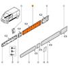 ATU Pannello di Modanatura Centrale Lungo Lato Destro DX compatibile per Trafic II, Vivaro A, Primastar 2001-2013 OE: 8200036075, 91165343