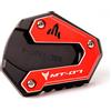 ZESIDIMO Per MT-07 FZ07 2014-2026 Accessori Moto Cavalletto Laterale,Rosso | Moto Laterale Piastra Estensione Allargato Cavalletti MT07 2014-2024 2025 2026 2027 per mt-07 fz07
