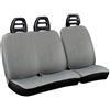 Rebeca Shop Set Coprisedili per Furgone 3 Posti Cotone, Cintura Bassa, Grigio Chiaro compatibili per Ducato Anno 2000