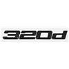 EmbemsCar Lettere logo distintivo auto emblema adesivo in ABS per bagagliaio posteriore dell'auto per Serie 3 318d 320d 325d 328d 330d 335d E46 E90 E91 F30 F31 F34 G20 (nero lucido 320d)