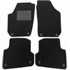 ASC Tappetini Auto Compatibili con Skoda Fabia II Serie 5J 2007-2014, Moquette su Misura, Bordo Antiscivolo Nero, Battitacco in Gomma