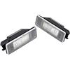 Malcayang 2PCS Luce targa a LED bianca Luce targa posteriore Lampada fanale posteriore di ricambio per Peugeot 106 207 307 3008 406 508, Peugeot Expert II Van Tepee 2007-2016, Citroen C2-C8 DS3